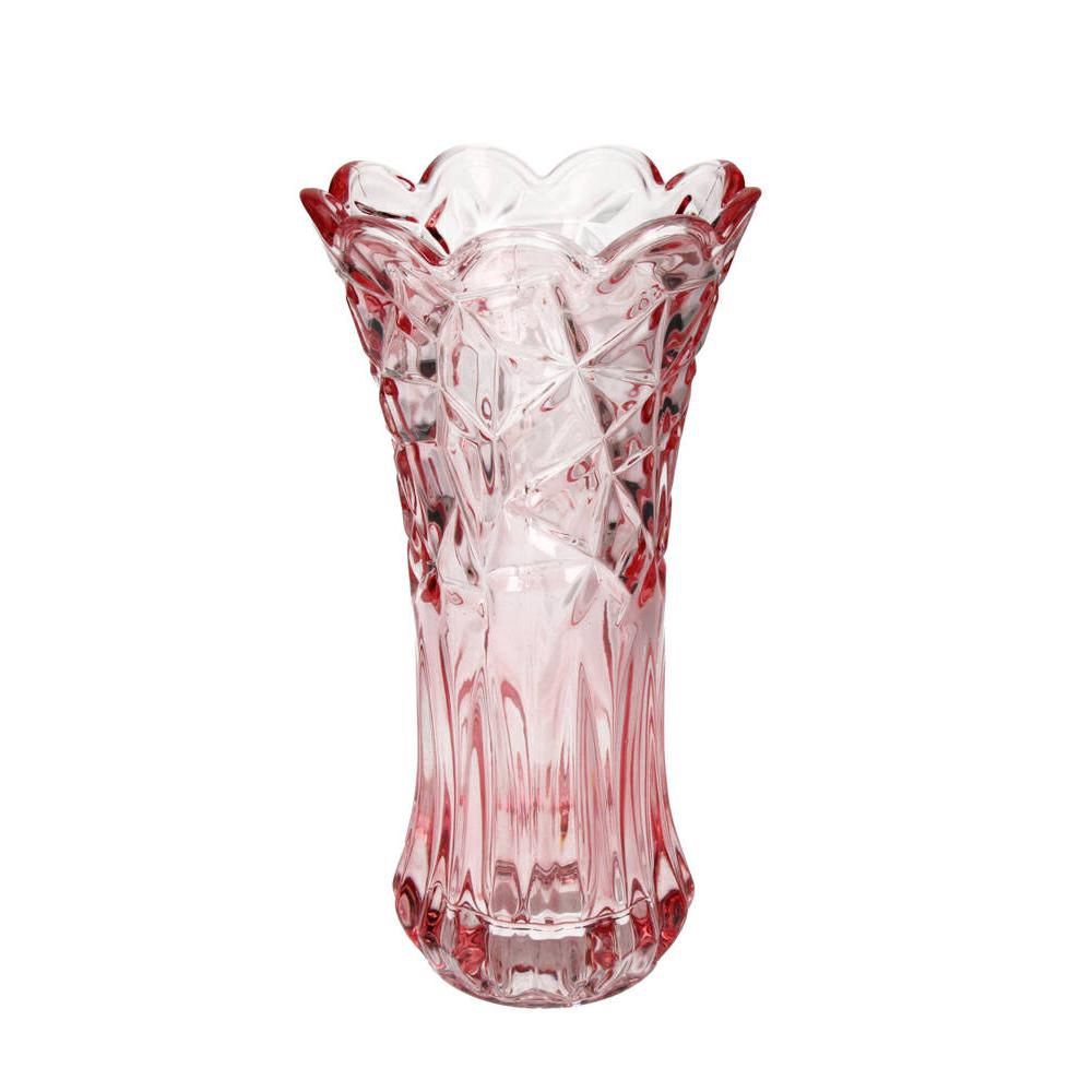 VASO VETRO D.13 CM H.24CM ROSA