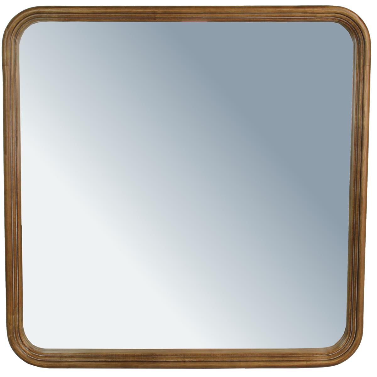 SPECCHIO C/CORNICE LEGNO QUADRATA 75,5X75,5 CM MARRONE