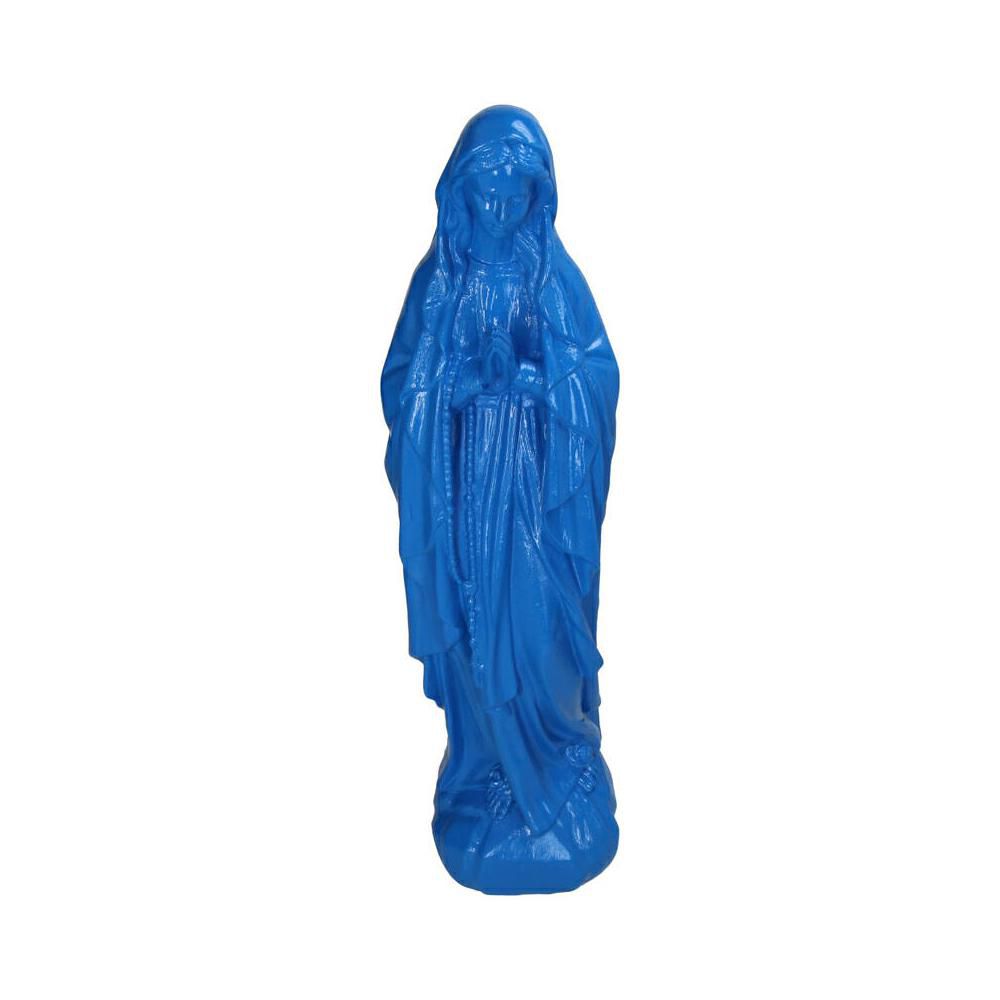 MADONNA POLIRESINA 15X11 CM H.48 CM BLU