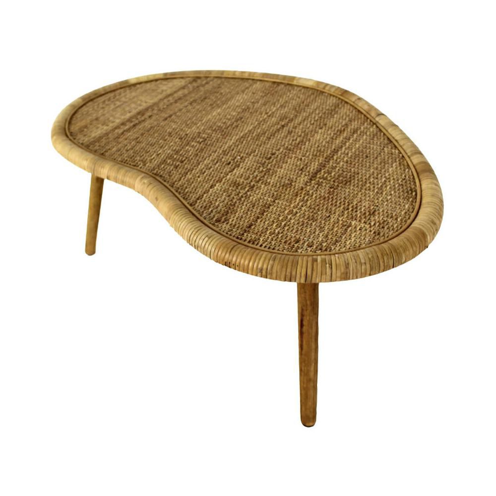 TAVOLINO DA FUMO RATTAN59X58 CM H.39 CM NATUARALE