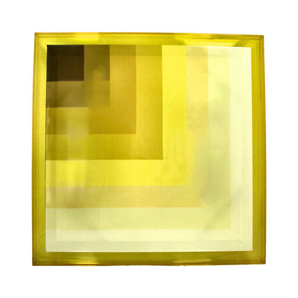 QUADRO RETTANGOLARE ACRILICO 60X80 H.3,3 CM GEOMETRICO GIALLO