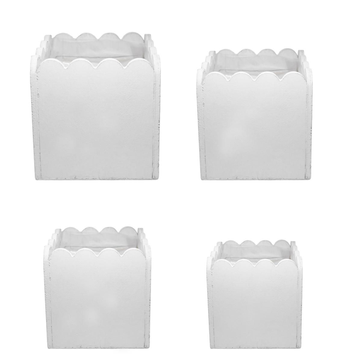 SET 4 CASSETTE QUADRATELEGNO CM9-12-15-18X9-12-15-18H BIANCO
