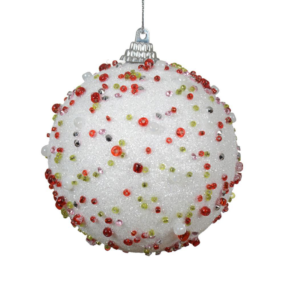 SFERA FOAM C/PAILLETTESMM.100 BIANCO/MULTICOLOR