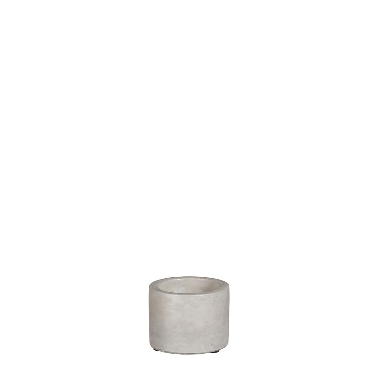 CANDELIERE CEMENTO D.6,5 CM H.5,5 CM -CANDLEHOLDER- GRIGIO