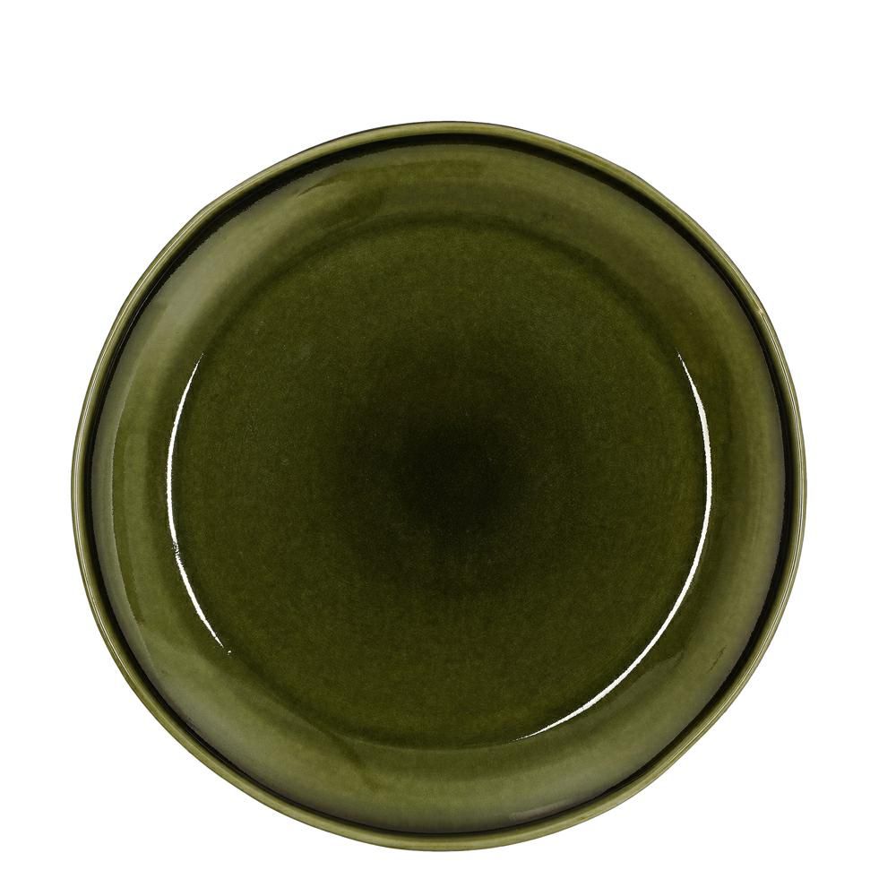 SET 6 PIATTI CERAMICA D.27,5 CM H.2 CM -RHEA- VERDE