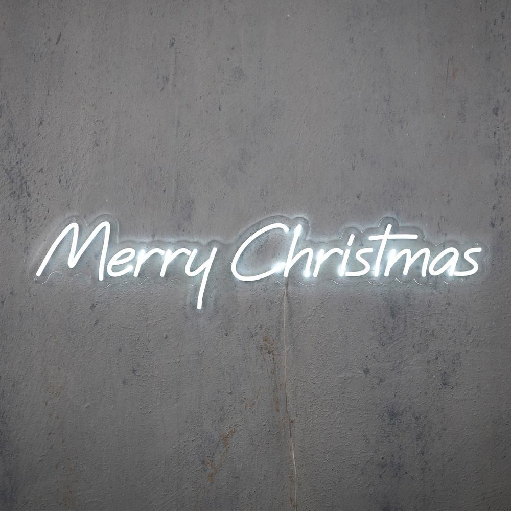 SCRITTA LUMINOSA-MERRY CHRISTMAS-300MICROLED 20X94CM LUCE FREDDA