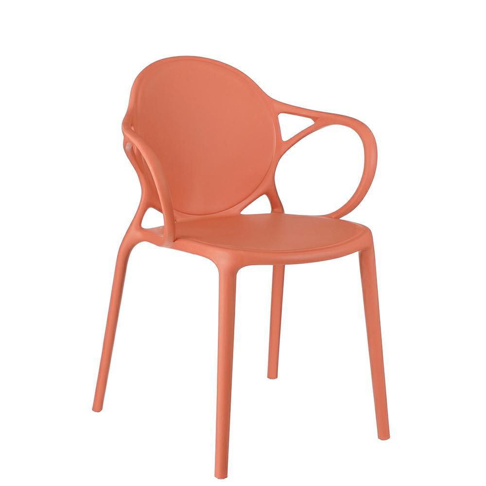 SEDIA POLY 56X56 CM H.80 CM -NEBRASKA- SALMONE