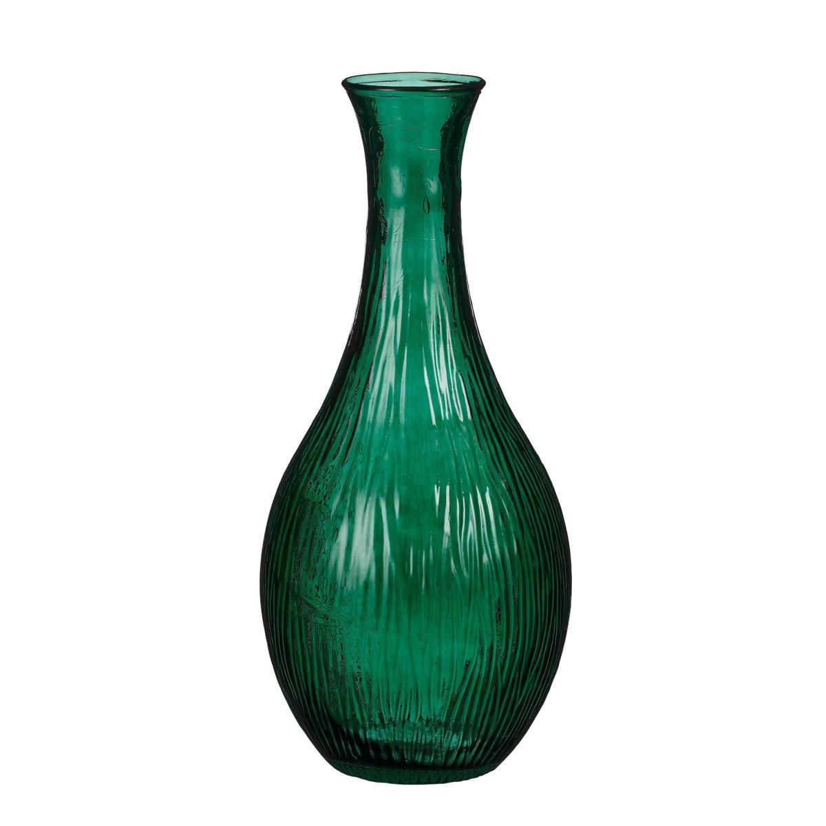 BOTTIGLIA VETRO RICICLATO D.34 CM H.75 CM -DIX- VERDE
