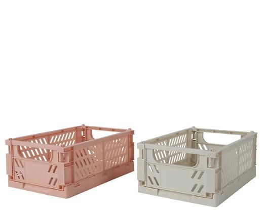 SET 2 CASSETTE POLY 25X16,5 CM H.10 CM ROSA ANTICO/BEIGE SET 2 CASSETTE POLY 25X16,5 CM H.10 CM ROSA ANTICO/BEIGE