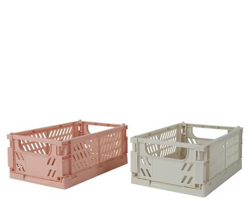 SET 2 CASSETTE POLY 35X23,5 CM H.13,8 CM ROSA ANTICA/BEIGE SET 2 CASSETTE POLY 35X23,5 CM H.13,8 CM ROSA ANTICA/BEIGE