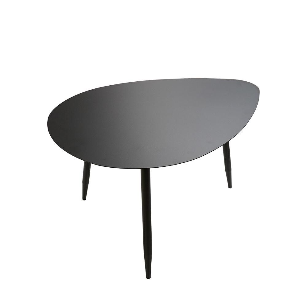 TAVOLO METALLO 80X60 CMH.47 CM NERO