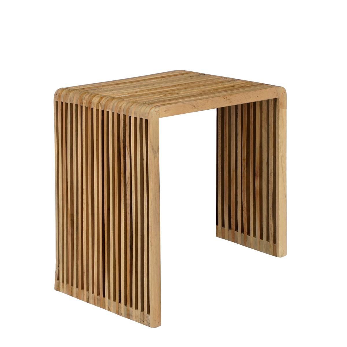 TAVOLO LEGNO 44X34 CM H.50 CM -YONKER- NATURALE