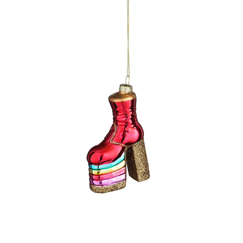 STIVALE DISCO VETRO D/APPENDERE 7X3 CM H.11 CM MULTICOLOR
