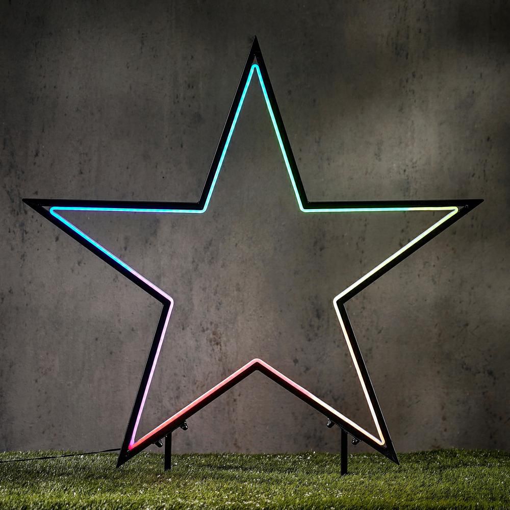 STELLA METALLO LUMINOSAD.90 H.102 CM MULTICOLOR -STAR- ESTERNO