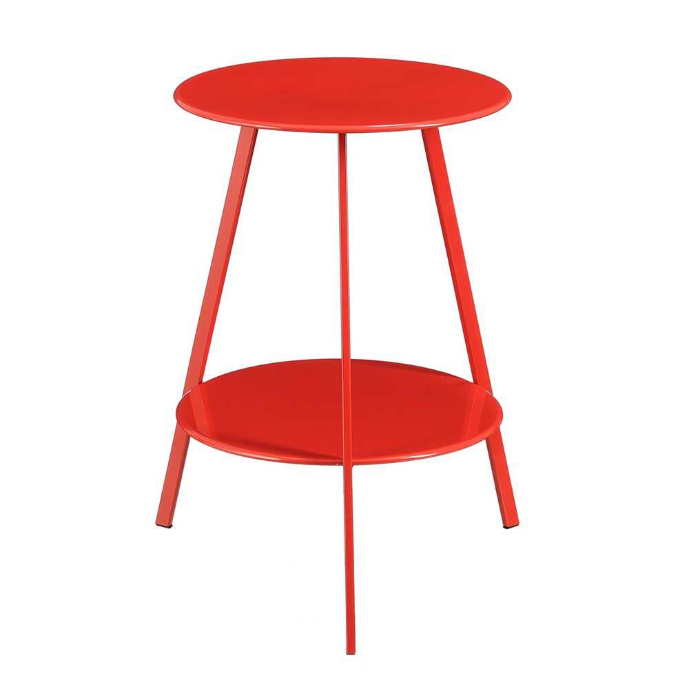TAVOLO METALLO D.46 CM H.58 CM -SEATLE- ROSSO