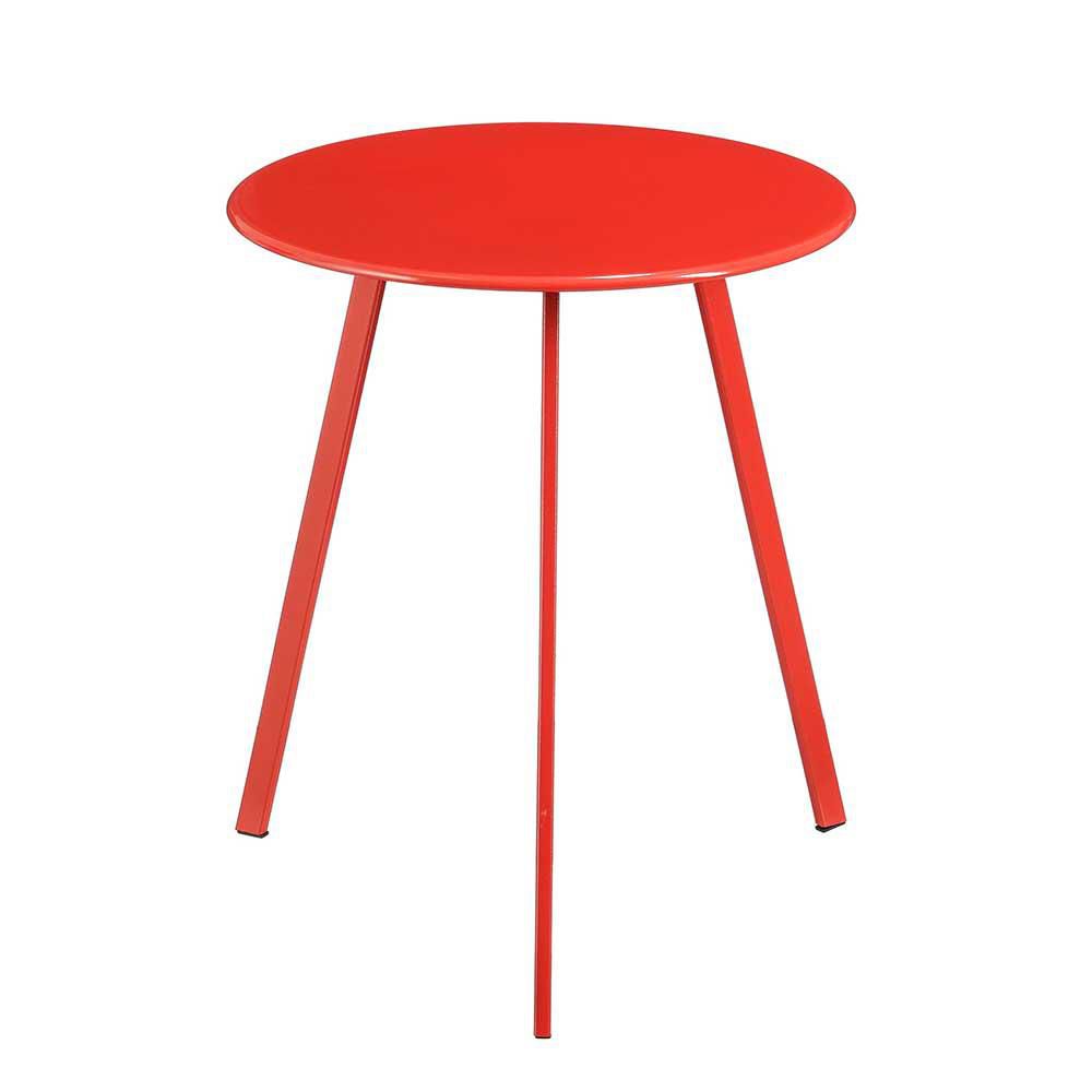 TAVOLO METALLO D.38 CM H.45 CM -SEATLE- ROSSO