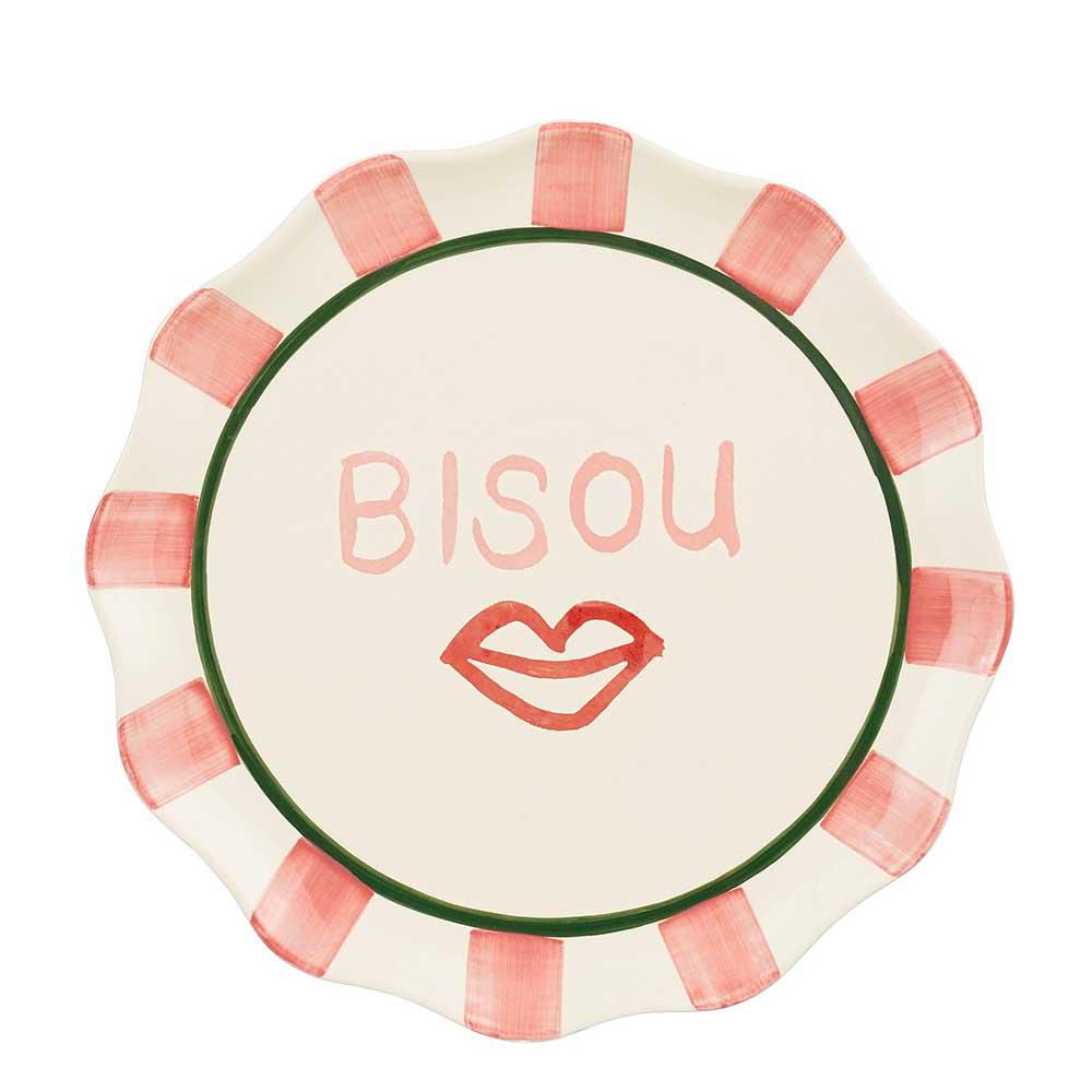 SOTTOPIATTO CERAMICA D.34 CM H.3 CM -BLISS- ROSA/VERDE/ROSSO