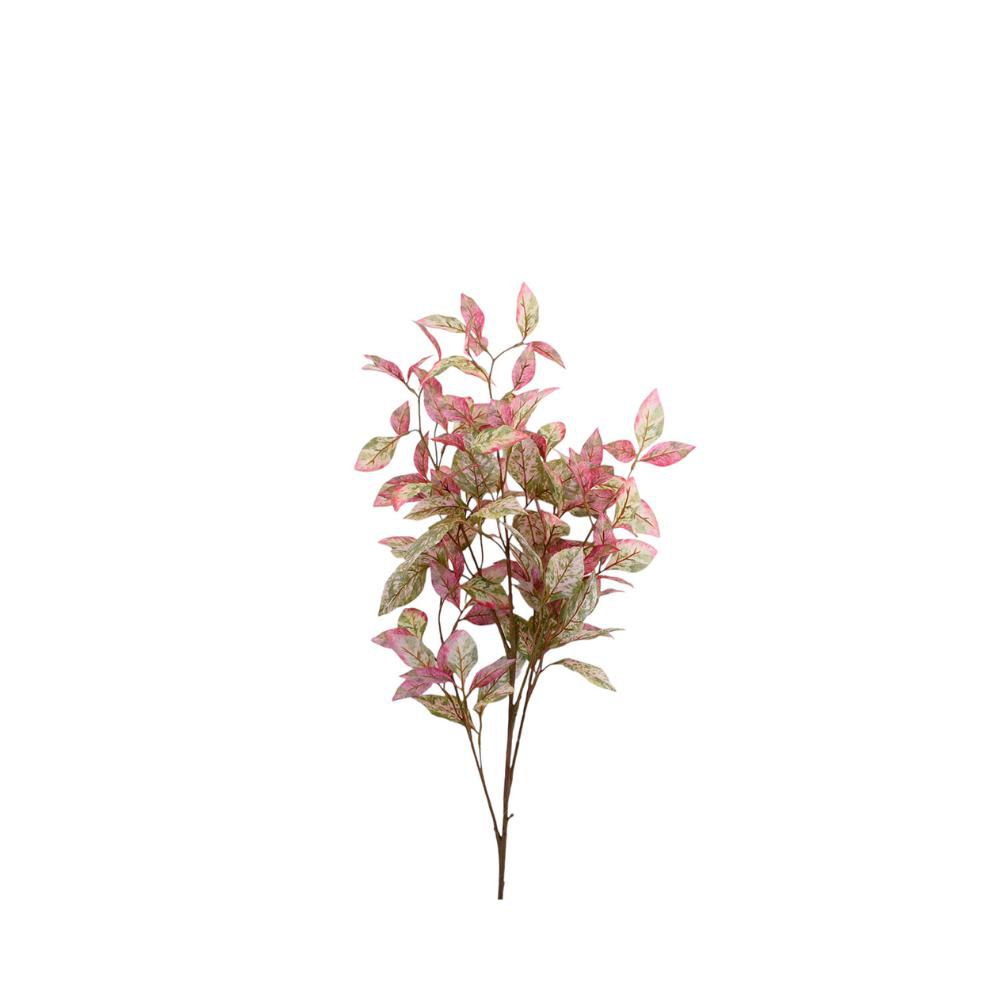 PEPERONE FOGLIE RAMO 78CM VERDE/BORDEAUX