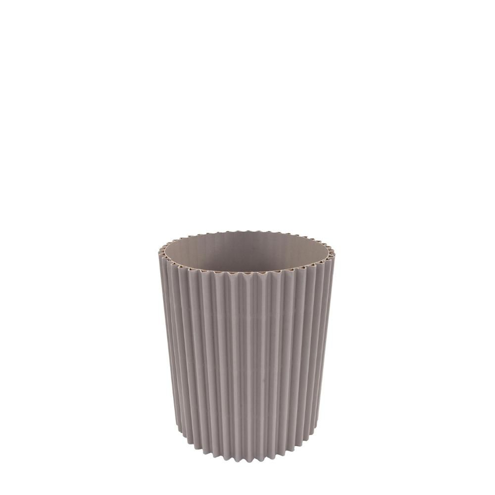 SET 12 SCATOLE CARTONE ONDULATO D.12 H.15 CM GRIGIO