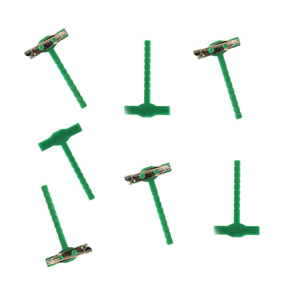 SPILLA PLASTICA 4,2X2,5CM CONF.PZ.50 FLOR CLIP VERDE