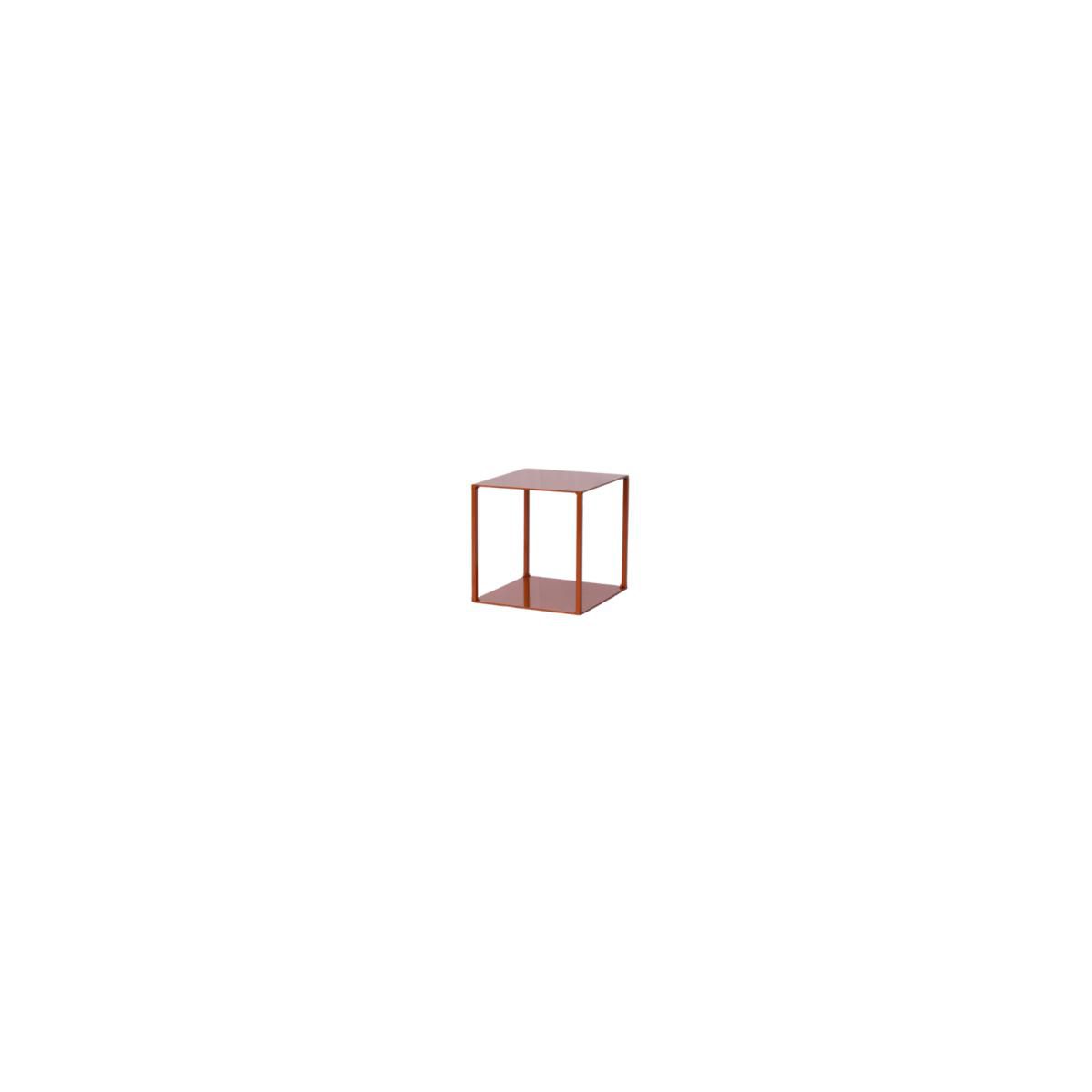 ALZATA FERRO BASE QUADRATA 20X20 CM H.20 CM ARANCIO BRUCIATO