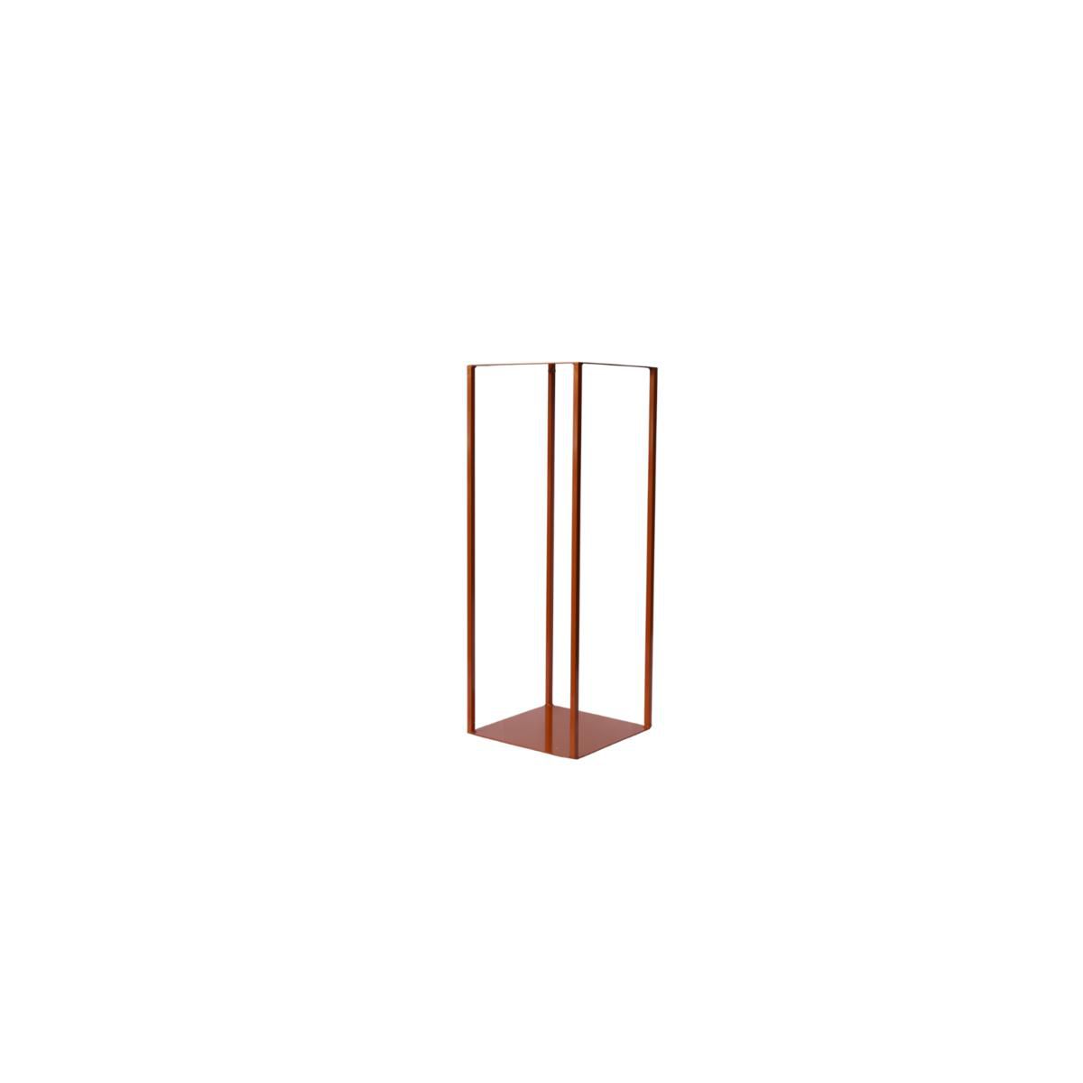 ALZATA FERRO BASE QUADRATA 30X30 CM H.90 CM ARANCIO BRUCIATO ALZATA FERRO BASE QUADRATA 30X30 CM H.90 CM ARANCIO BRUCIATO