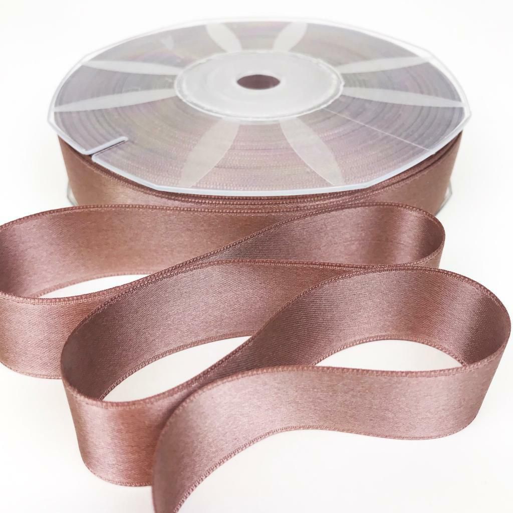 NASTRO DOPPIO RASO 25MM50MT H.Q. MARRONE