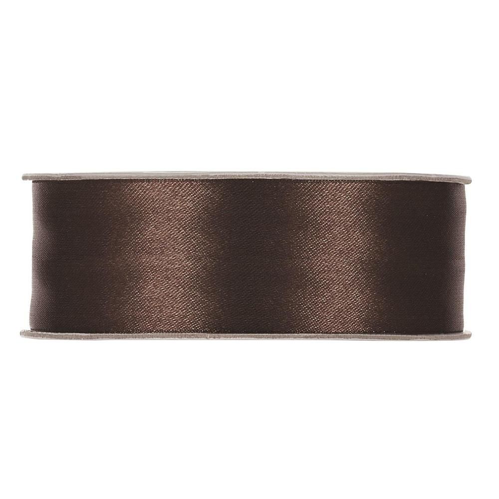 NASTRO DOPPIO RASO 25MM50MT MARRONE SCURO NASTRO DOPPIO RASO 25MM50MT MARRONE SCURO