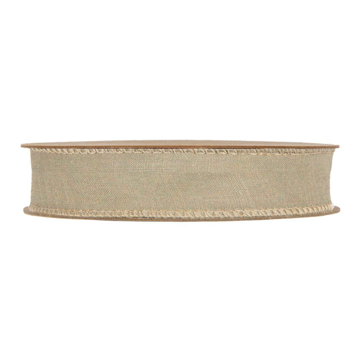 NASTRO RAMIE TESSUTO FIBRA VEGETALE 25MM 10MT GRIGIO