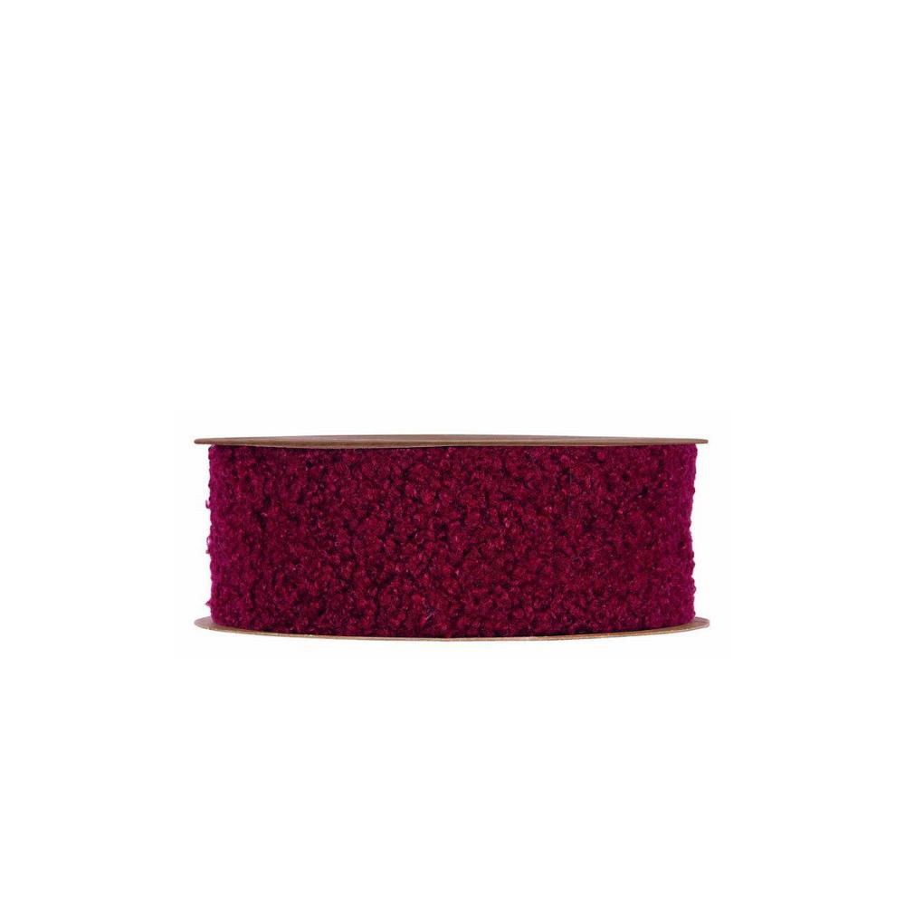 NASTRO ECOPELLICCIA -TEDDY- 38MM 10MT BORDEAUX NASTRO ECOPELLICCIA -TEDDY- 38MM 10MT BORDEAUX