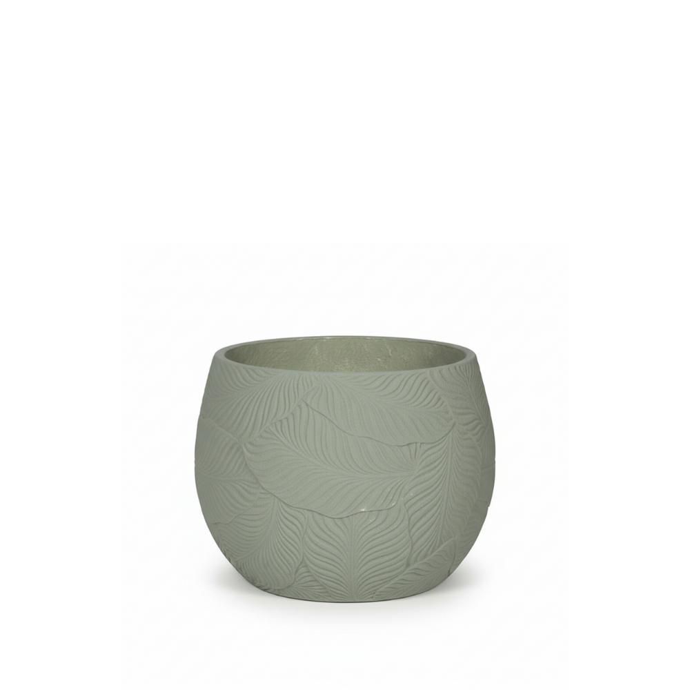 VASO TONDO FIBER GLASS D.49 CM H.40 CM (L) VERDE/BEIGE
