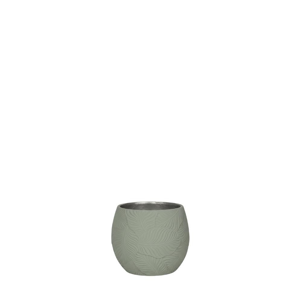 VASO TONDO FIBER GLASS D.27 CM H.22 CM (S) VERDE/BEIGE