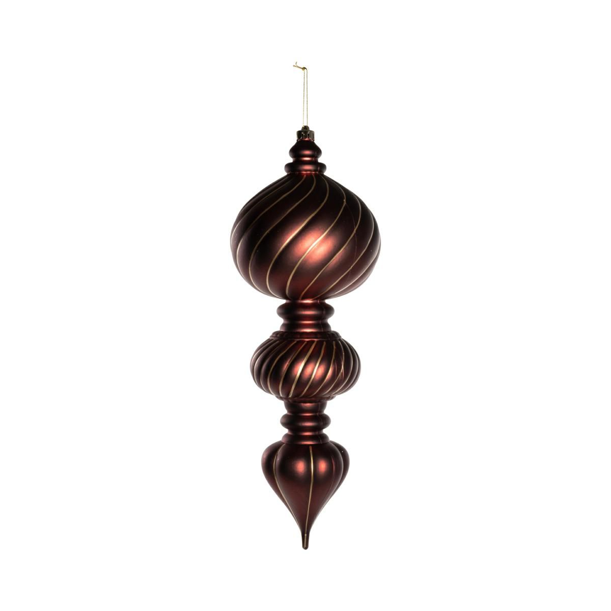DECORO POLY C/FILO ORO H.40 CM BURGUNDY
