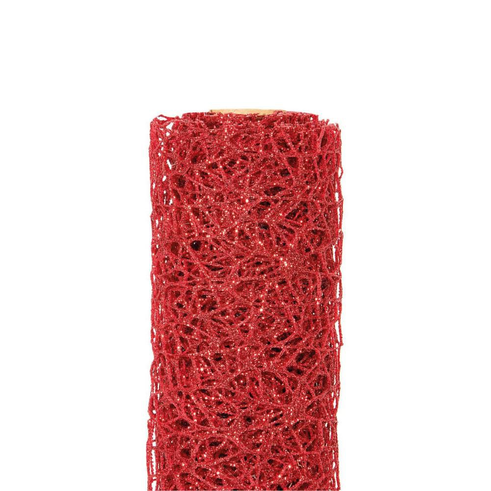 BOBINA POLYCOTTON CM.48X4,5MT. GLITTER ROSSO BOBINA POLYCOTTON CM.48X4,5MT. GLITTER ROSSO