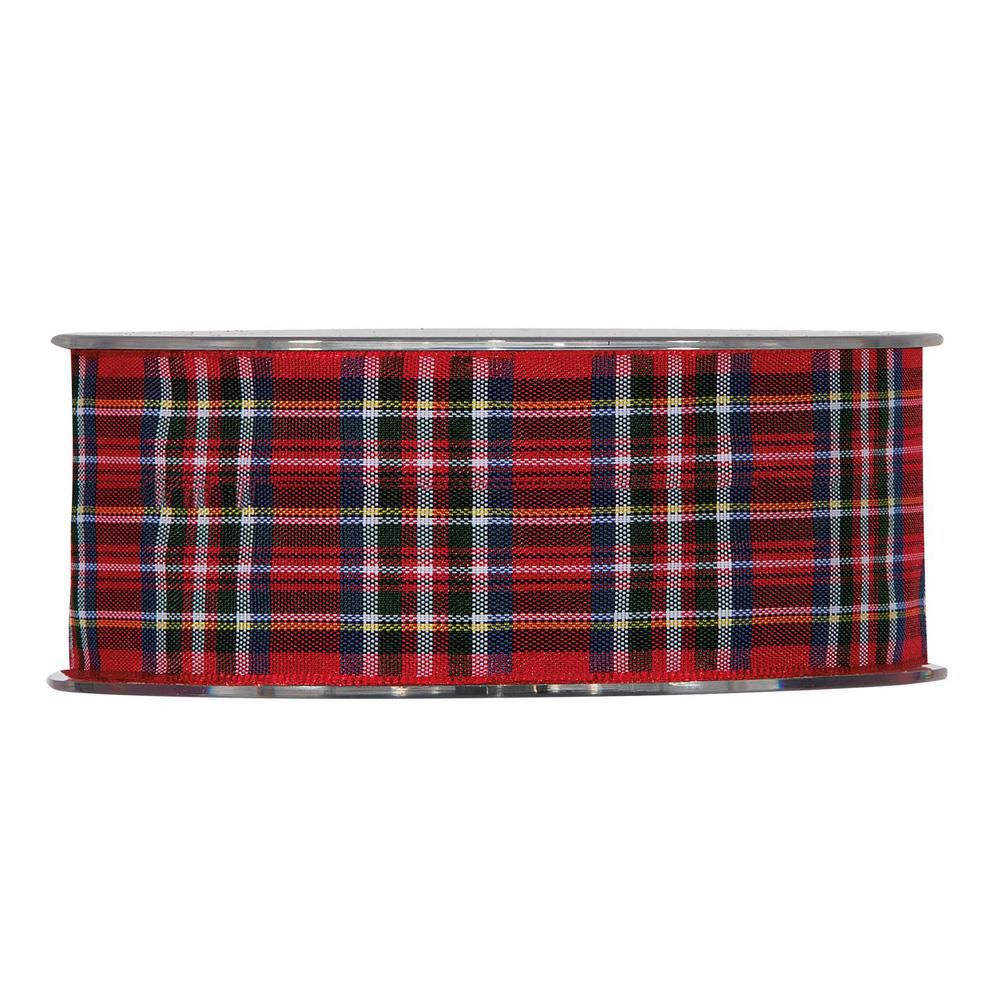 NASTRO POLIESTERE TARTAN 38MM 20MT ROSSO/BLU