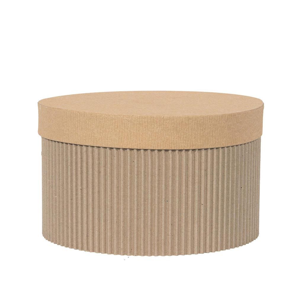 SCATOLA CARTONE D.25,5 CM H. 17,5 CM NATURALE