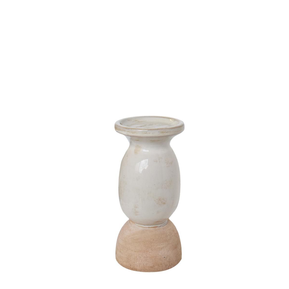 CANDELIERE CERAMICA D.11 H.22,5 CM L -SANTORINI- BIANCO CANDELIERE CERAMICA D.11 H.22,5 CM L -SANTORINI- BIANCO