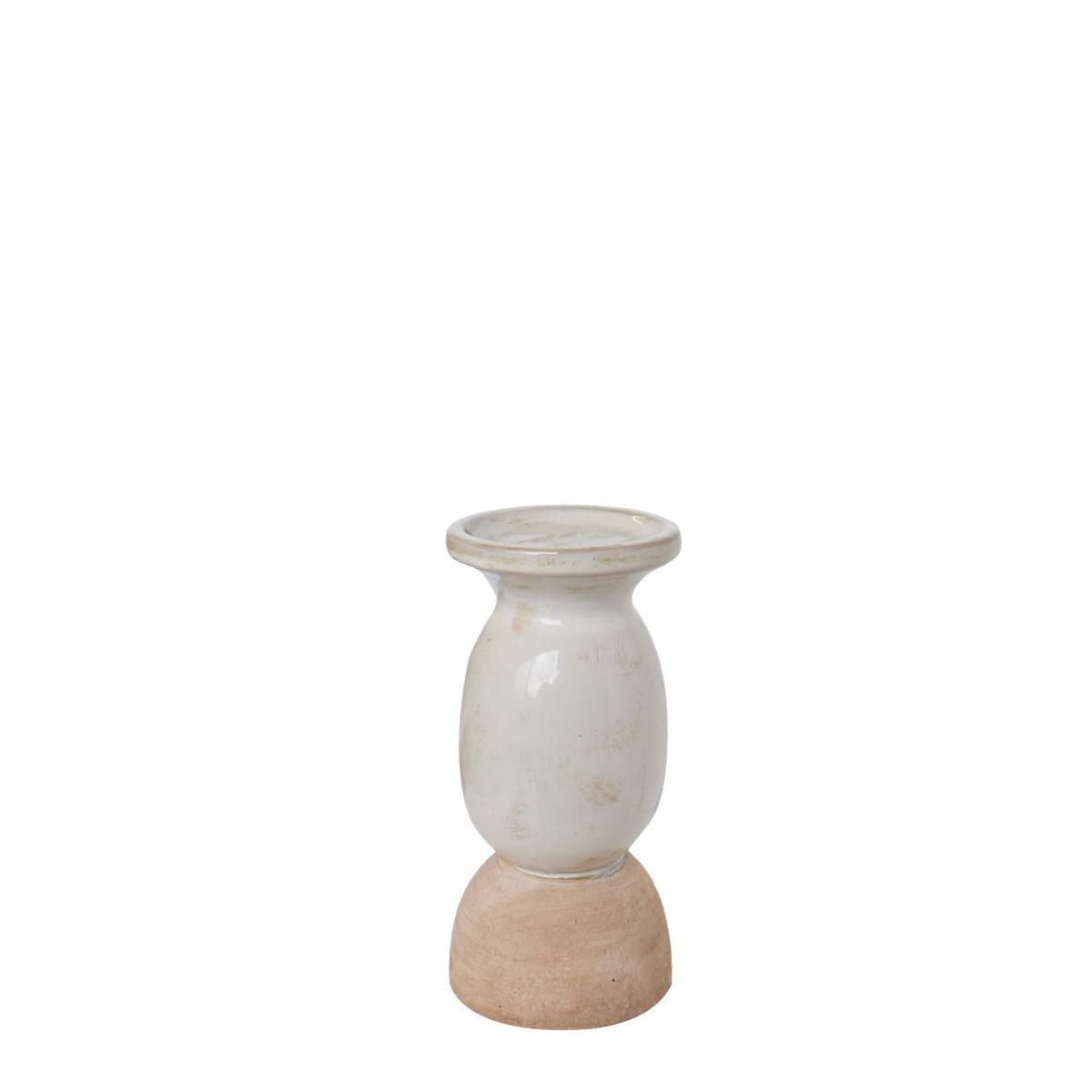 CANDELIERE CERAMICA D.11 H.17 CM M -SANTORINI- BIANCO CANDELIERE CERAMICA D.11 H.17 CM M -SANTORINI- BIANCO