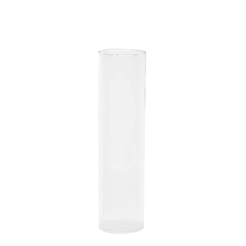 PARAFIAMMA VETRO CILINDRO D.12 CM H.40 CM S/BASE TRASPARENTE