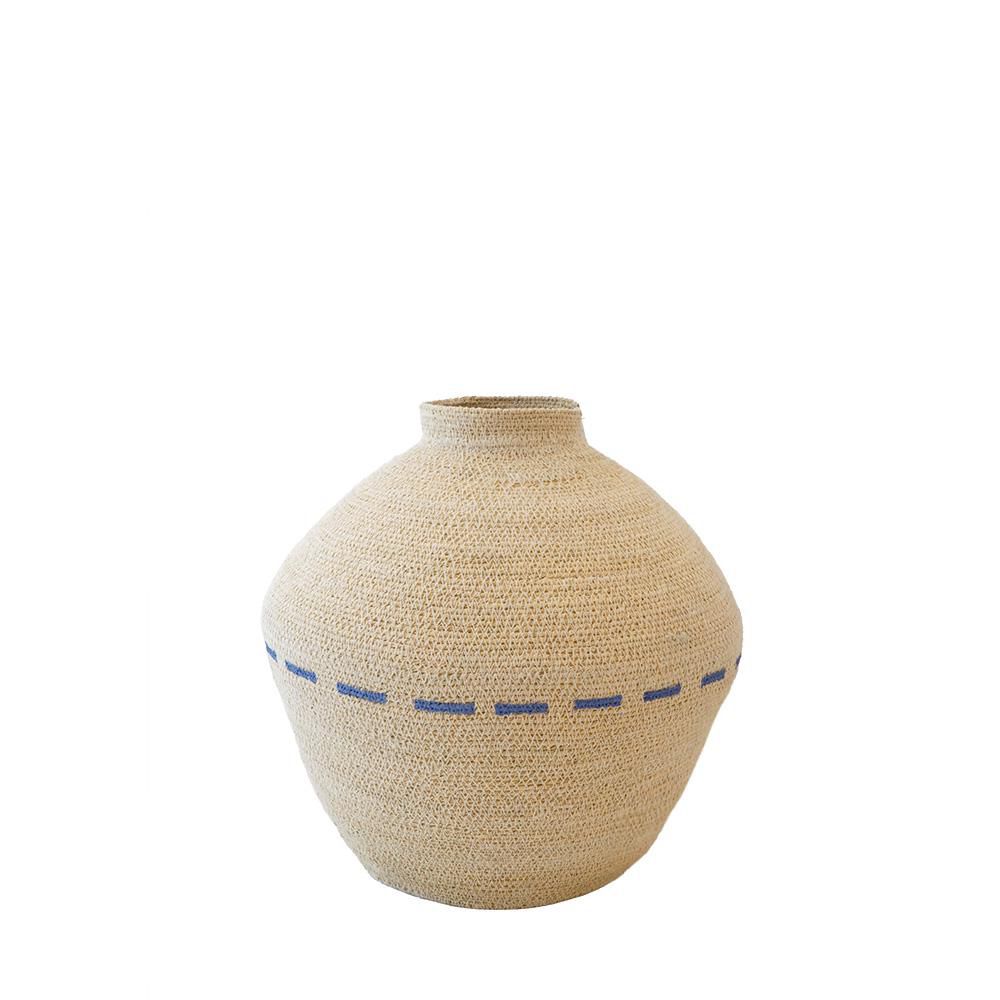 VASO SEAGRASS D.10 CM H.31 CM -SEA- NATURALE/BLU VASO SEAGRASS D.10 CM H.31 CM -SEA- NATURALE/BLU