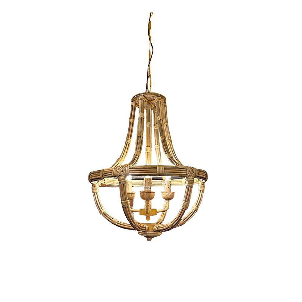 LAMPADARIO IN BAMBOO A 3 LUCI D.54 CM H.70 CM NATURALE LAMPADARIO IN BAMBOO A 3 LUCI D.54 CM H.70 CM NATURALE