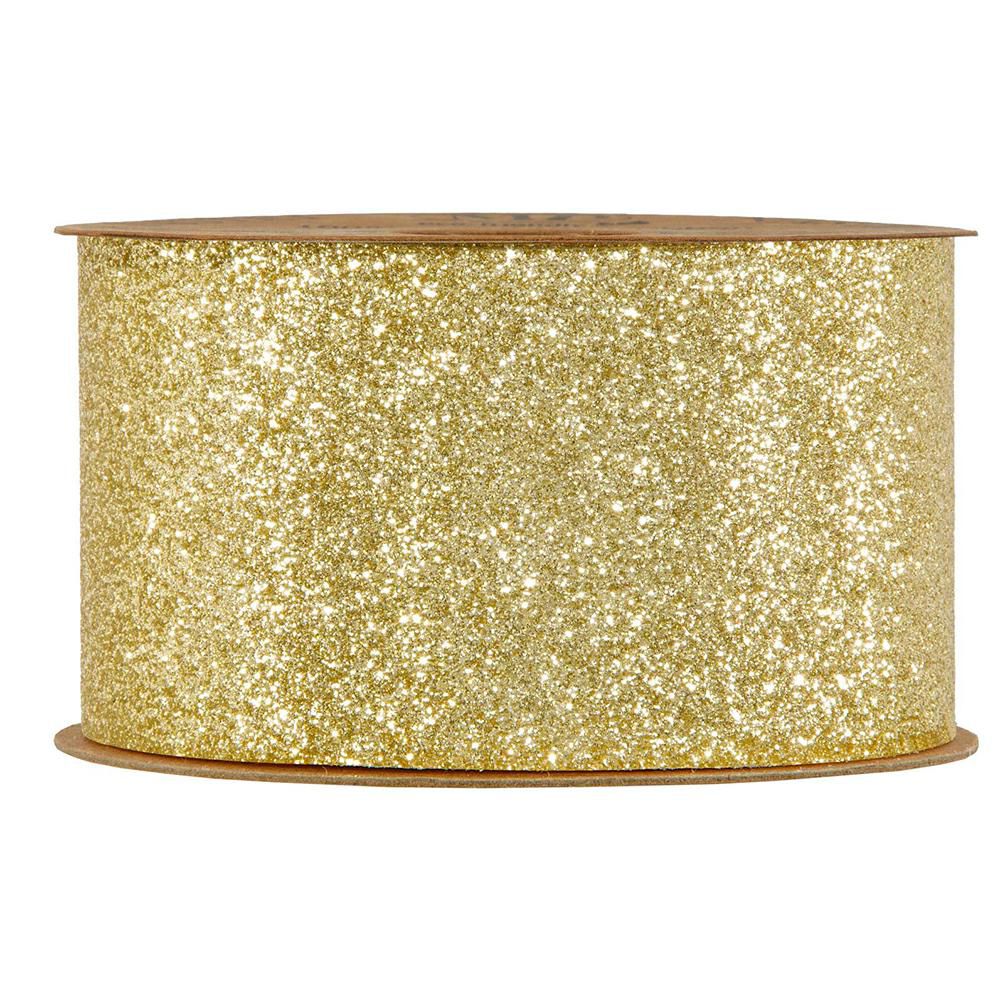 NASTRO GLITTER PERMANENTE -DESIREE- 63MM 10MT ORO