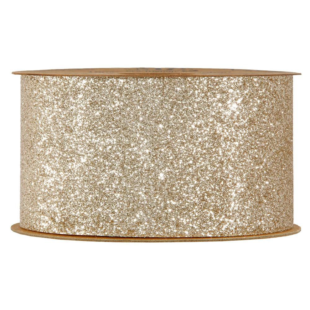 NASTRO GLITTER PERMANENTE -DESIREE- 63MM 10MT CHAMPAGNE