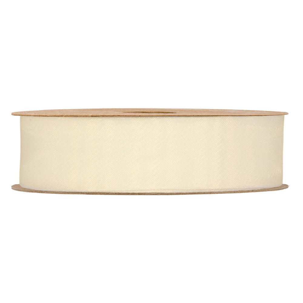 NASTRO ORGANZA MATT 25MM 20MT CREMA