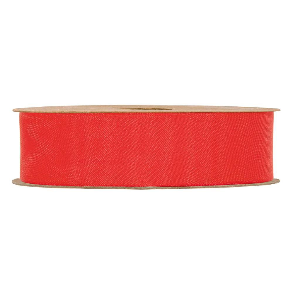 NASTRO ORGANZA MATT 25MM 20MT ROSSO