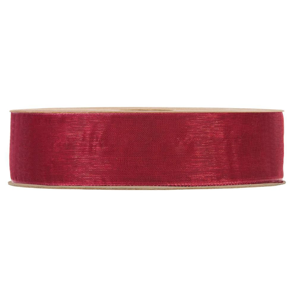 NASTRO ORGANZA MATT 25MM 20MT BORDEAUX