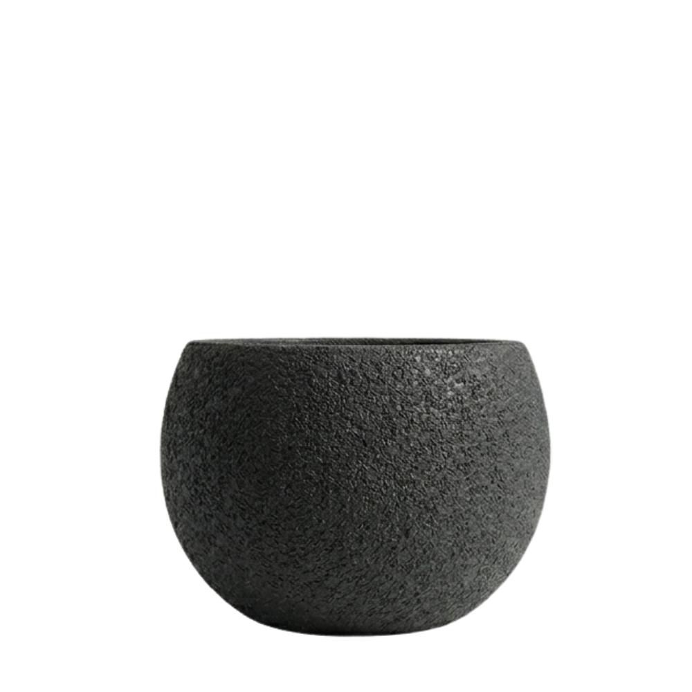 VASO TONDO CEMENTO D.55CM H.40 CM (XL) NERO VASO TONDO CEMENTO D.55CM H.40 CM (XL) NERO
