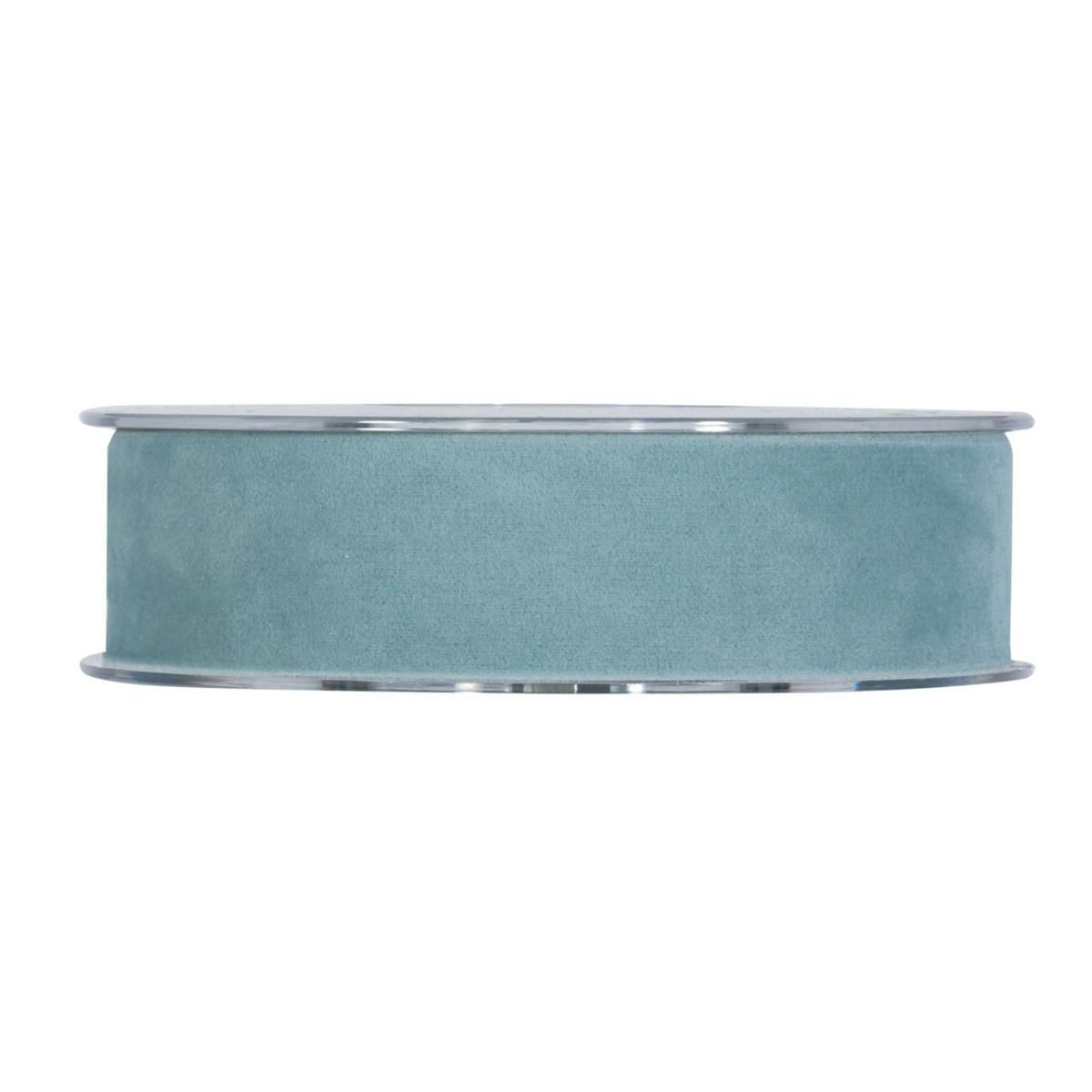 NASTRO DOPPIO VELLUTO 25MM 7MT CELESTE POLVERE NASTRO DOPPIO VELLUTO 25MM 7MT CELESTE POLVERE