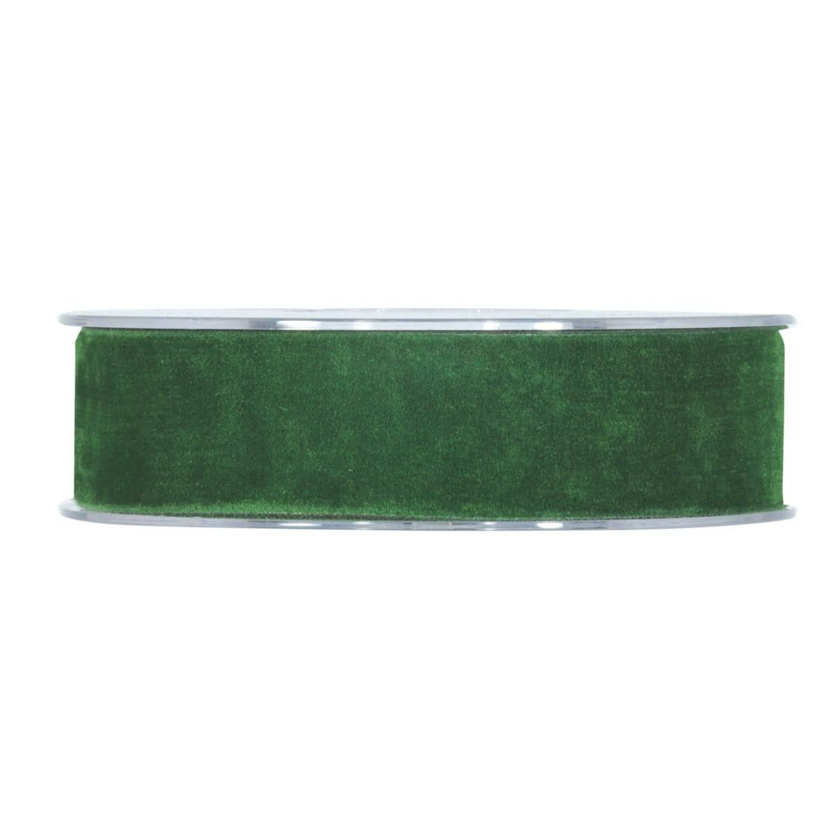 NASTRO DOPPIO VELLUTO 25MM 7MT VERDE SCURO