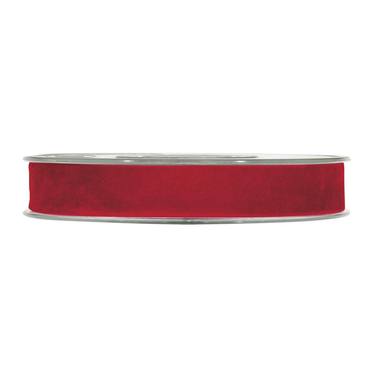NASTRO DOPPIO VELLUTO 15MM 7MT ROSSO